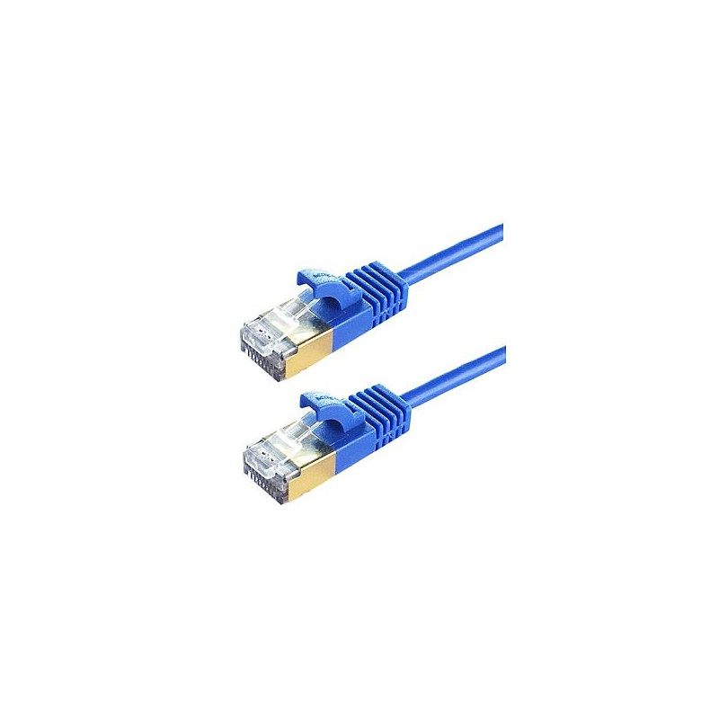 Patchkabel Slim CAT6a  7.5m blau